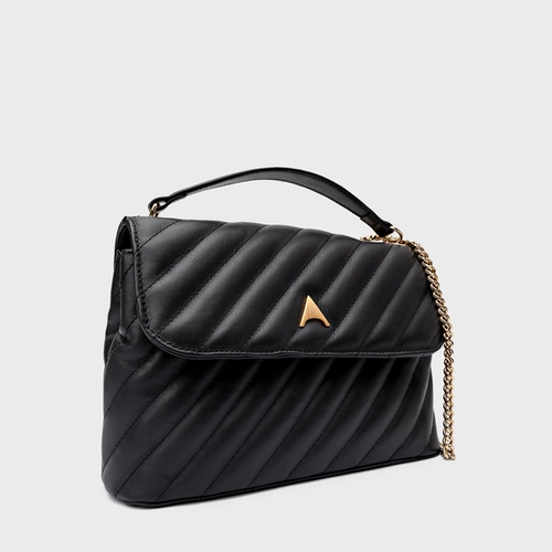 Bolsa Tiracolo Liza Média Couro Preto