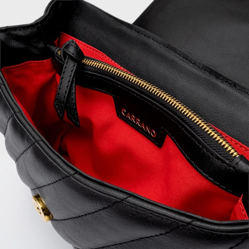 Bolsa Tiracolo Liza Média Couro Preto