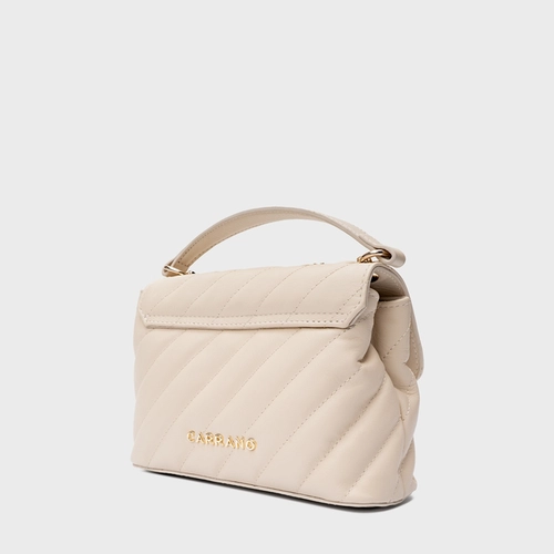Bolsa Tiracolo Liza Pequena Couro Off White Lait