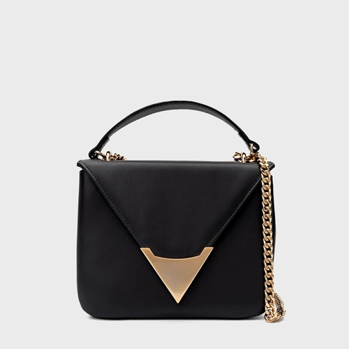 Bolsa Tiracolo Aria Pequena Couro Preto