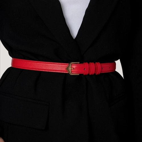 Cinto Martina Couro Vermelho Carrano