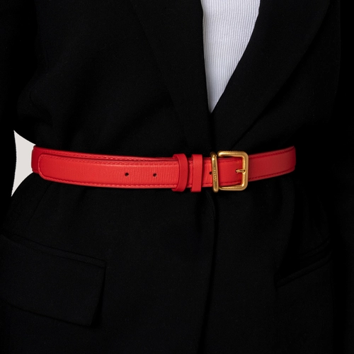 Cinto Regular Médio Couro Vermelho Carrano