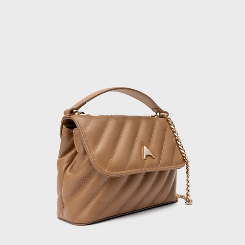 Bolsa Liza Pequena Couro Marrom Honey