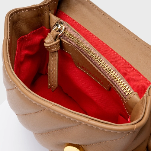 Bolsa Liza Pequena Couro Marrom Honey