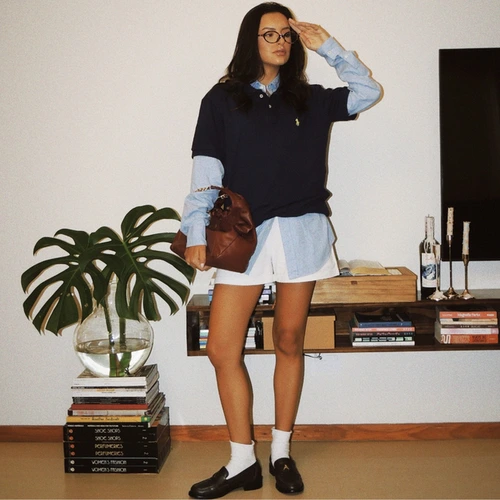 Loafer Icon Salto Bloco Couro Marrom Dark Brown