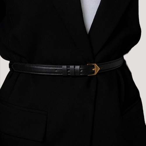 Cinto Martina Fino Couro Preto