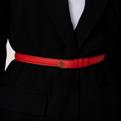 Cinto Martina Fino Couro Vermelho Carrano