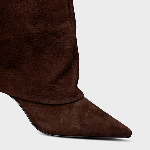 Bota Capa Classic Cano Longo Couro Nobuck Marrom Dark Brown