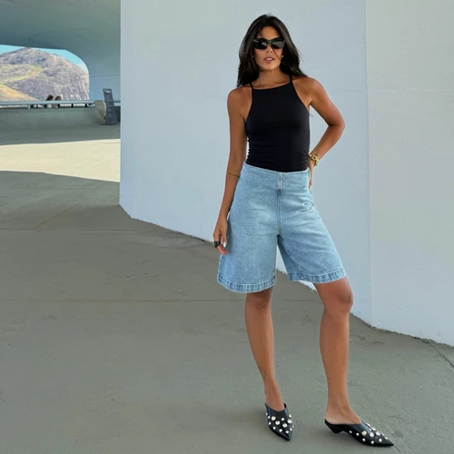 Mule Balls Salto Prisma Couro Preto