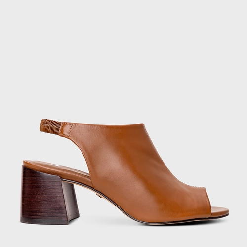 Sandal Boot Clássic Salto Bloco Marrom Saddle