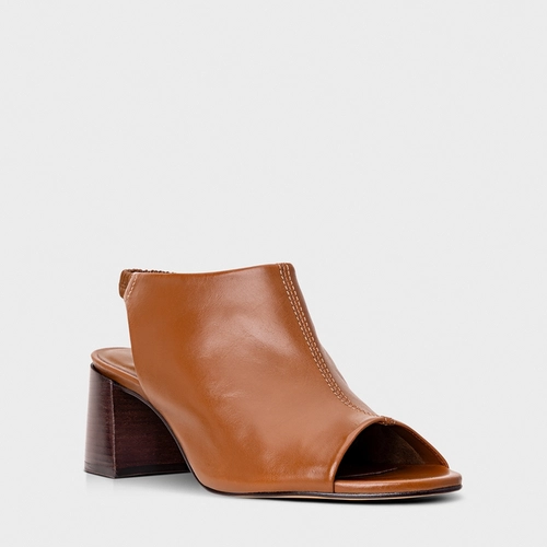 Sandal Boot Clássic Salto Bloco Marrom Saddle