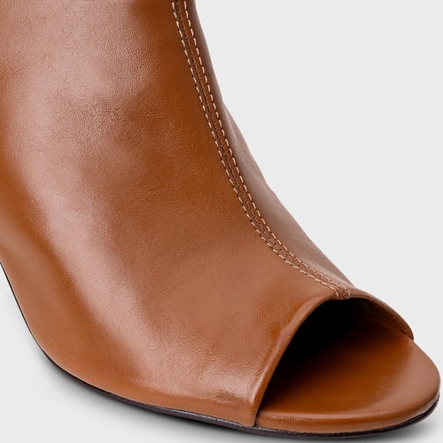 Sandal Boot Clássic Salto Bloco Marrom Saddle