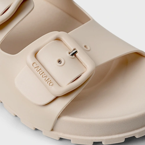 Flat Papete Birken Off White Cotton