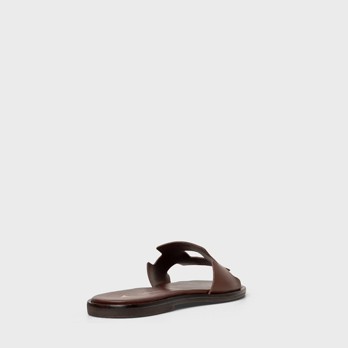 Flat Square Couro Marrom Brunette