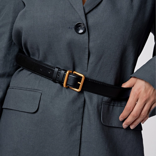 Cinto Regular Grosso Couro Preto