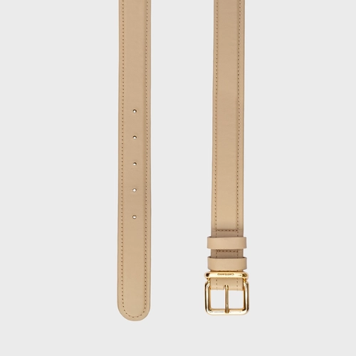 Cinto Regular Grosso Couro Bege Ginger