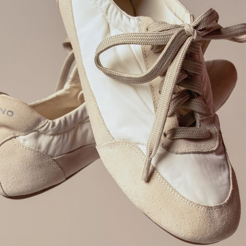 Tênis Blend Couro Suede Off White Osso