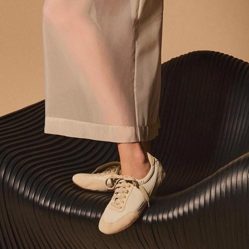 Tênis Blend Couro Suede Off White Osso