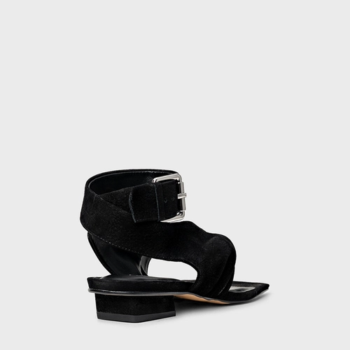 Sandália Thong Ripple Couro Nobuck Preto