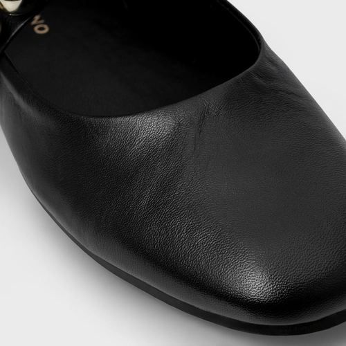 Sapatilha Boneca Balls Couro Preto