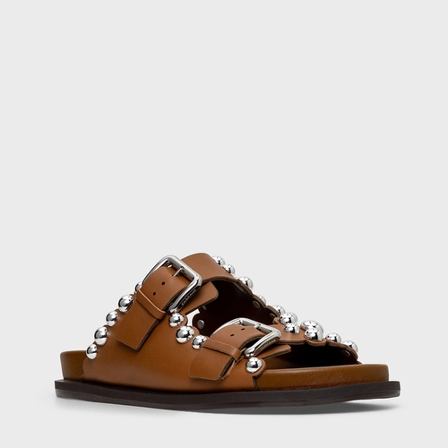 Flat Papete Birken Balls Couro Marrom Saddle