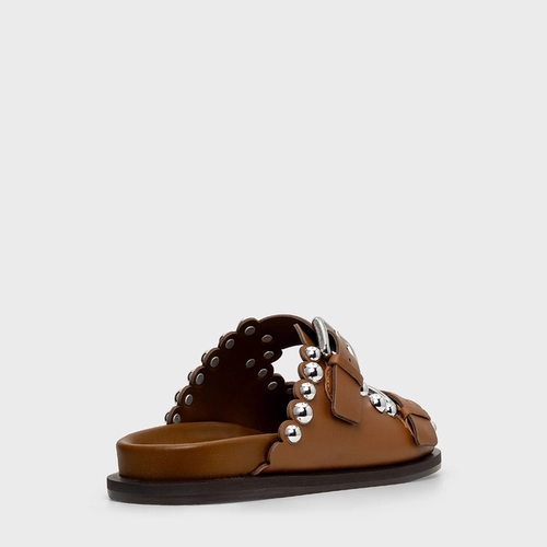 Flat Papete Birken Balls Couro Marrom Saddle