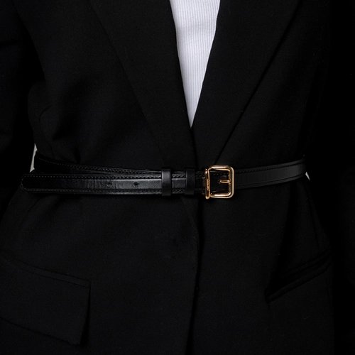 Cinto Regular Fino Couro Preto