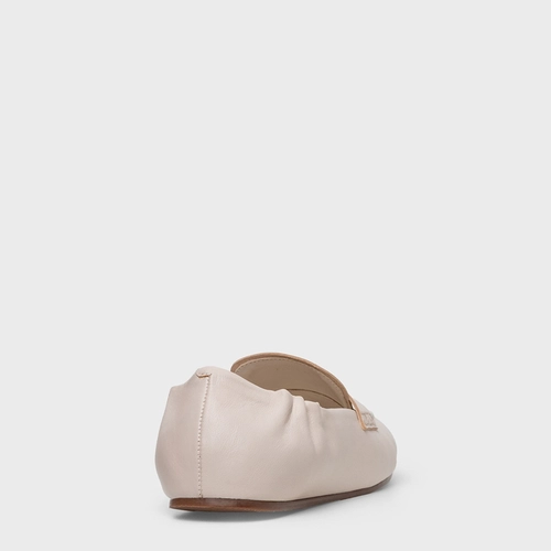 Loafer Ripple Icon Couro Off White Cotton