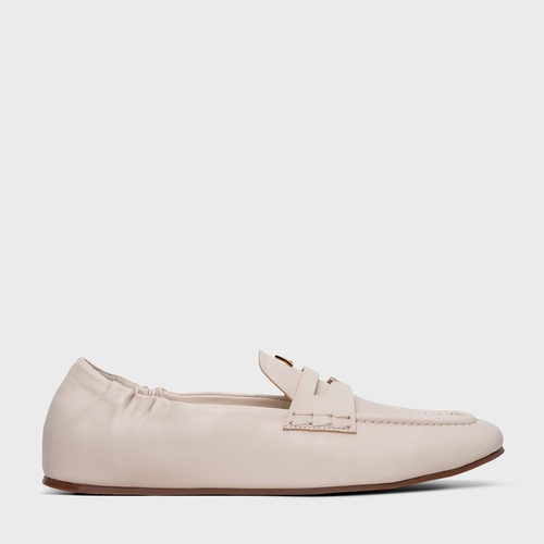 Loafer Ripple Icon Couro Off White Cotton