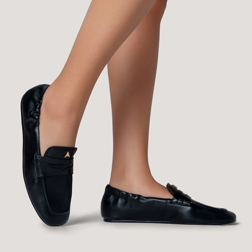 Loafer Ripple Icon Couro Preto