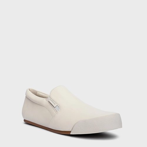 Tênis Slip On Couro Off White Milk