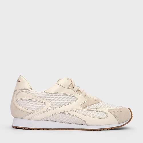 Tênis Sporty Flatform Couro Off White Milk