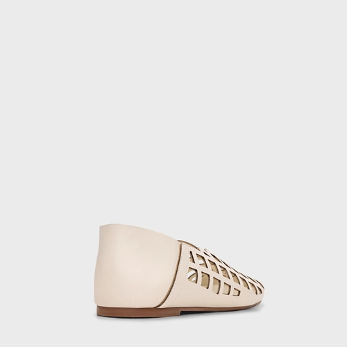 Sapatilha Square Couro Off White Milk