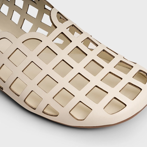 Sapatilha Square Couro Off White Milk