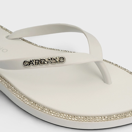 Flat Flip Flop Shine Off White Milk