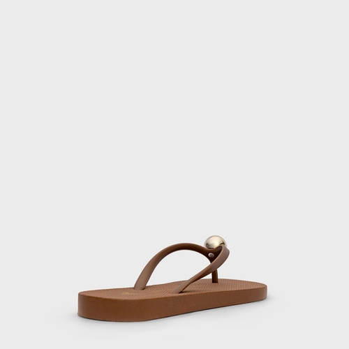 Flat Flip Flop Ball Marrom Mocha