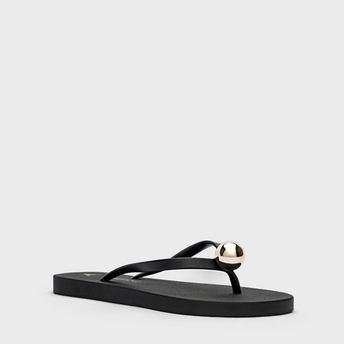Flat Flip Flop Ball Preto