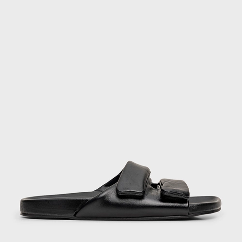 Flat Papete Birken Essential Couro Preto