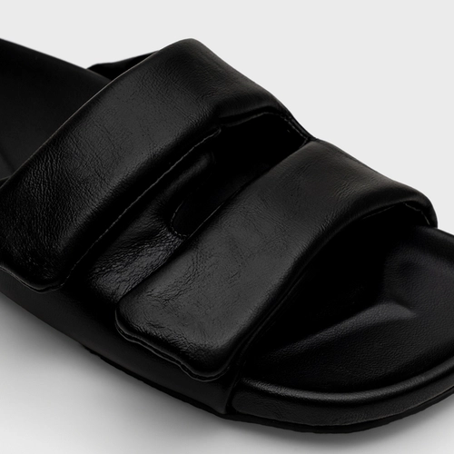 Flat Papete Birken Essential Couro Preto