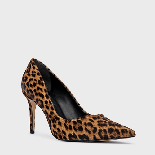 Scarpin Beatriz Salto Fino Pelo Animal Print Cat