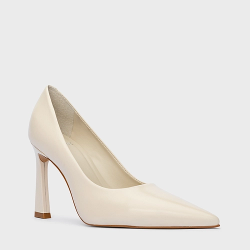 Scarpin Salto Yve Couro Off White Panacota