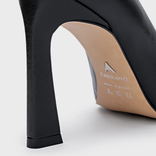 Scarpin Salto Yve Couro Preto