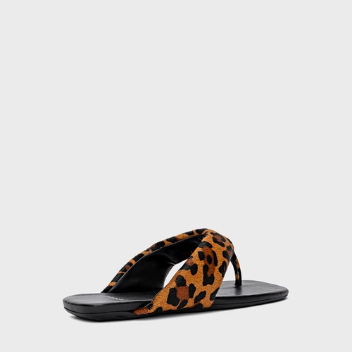 Flat Thong Pelo Animal Print Leopard