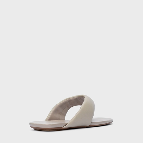 Flat Thong Couro Cinza Cashmere