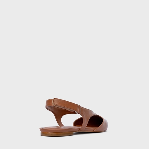 Sapatilha Cut Couro Marrom Caramel