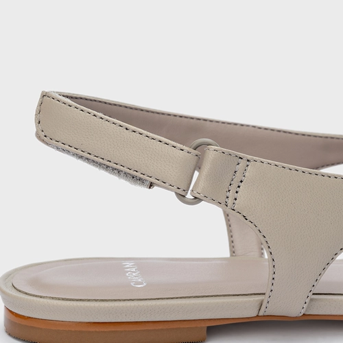 Sapatilha Cut Couro Cinza Cashmere