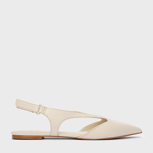 Sapatilha Cut Couro Off White Lait