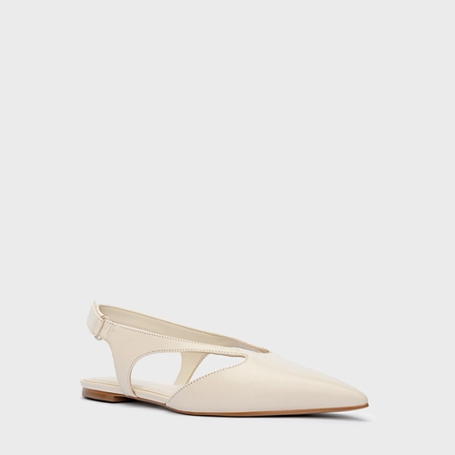 Sapatilha Cut Couro Off White Lait