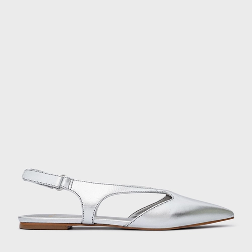 Sapatilha Cut Metalizado Prata