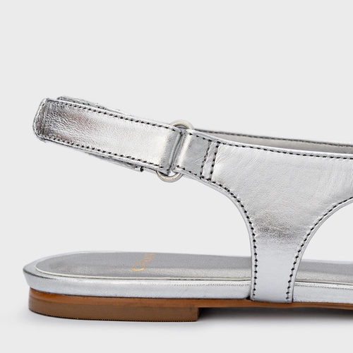 Sapatilha Cut Metalizado Prata